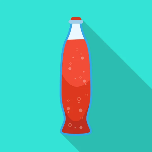 Objeto aislado de botella y símbolo de soda. Conjunto de botella e icono de vector rojo para stock . — Archivo Imágenes Vectoriales