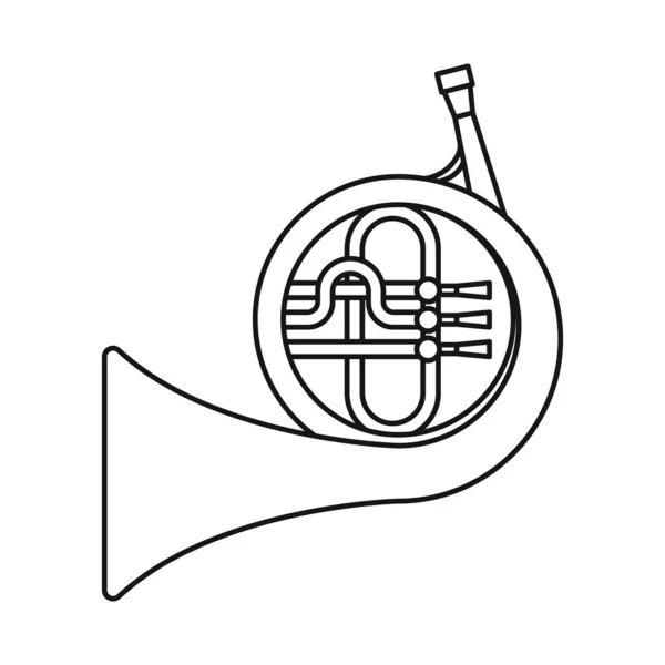 Vektorillustration von Französisch und Horn Zeichen. Grafik des Französischen und Musik-Vektor-Symbol für Aktien. — Stockvektor