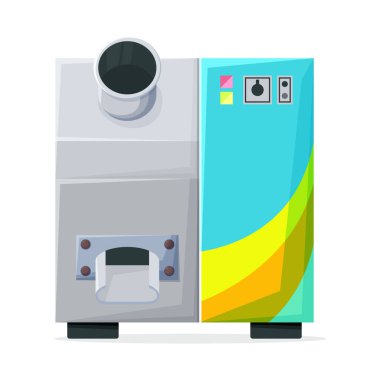 Meyve sıkacağı ve makine sembolünün vektör tasarımı. Meyve sıkacağı ve teknoloji stok vektörü illüstrasyonunun web ögesi.