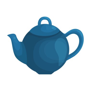 Kettle vektör simgesi. Çizgi film vektör simgesi beyaz arkaplan çaydanlığında izole edildi.