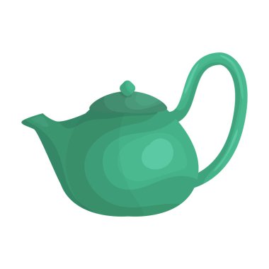 Kettle vektör simgesi. Çizgi film vektör simgesi beyaz arkaplan çaydanlığında izole edildi.