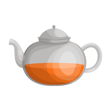 Kettle vektör simgesi. Çizgi film vektör simgesi beyaz arkaplan çaydanlığında izole edildi.