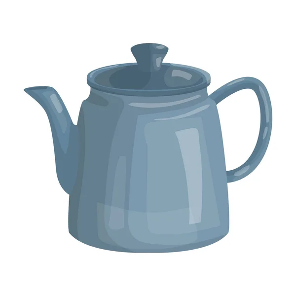 Kettle vector icon.Cartoon vector icon isolated on white background kettle. — Stock Vector