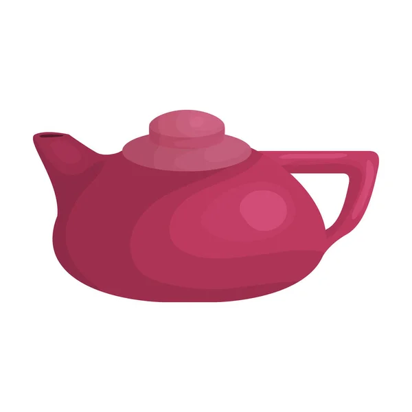 Teekanne Vektor icon.Cartoon Vektor-Symbol isoliert auf weißem Hintergrund Teekanne. — Stockvektor