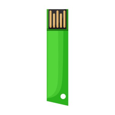 Usb vektör simgesi. Çizgi film vektör simgesi beyaz arkaplanda izole edildi.