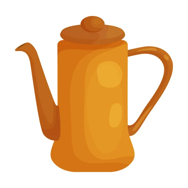 Teapot vector icon.Cartoon vector icon isolated on white background teapot. — Stock Vector