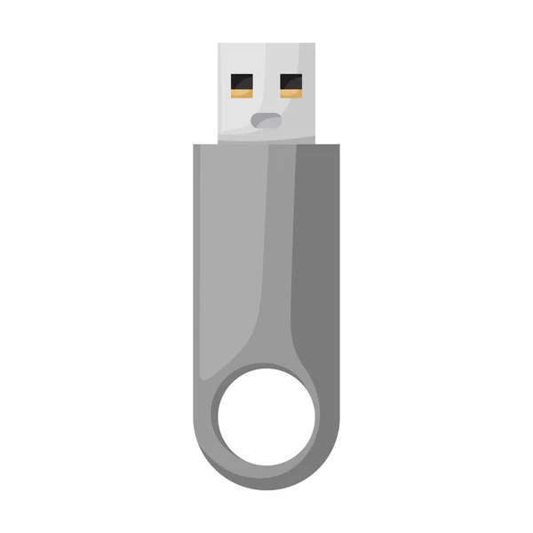 Usb vector icon.Cartoon vector icon 은 흰색 배경 usb 에 분리되어 있다.. — 스톡 벡터