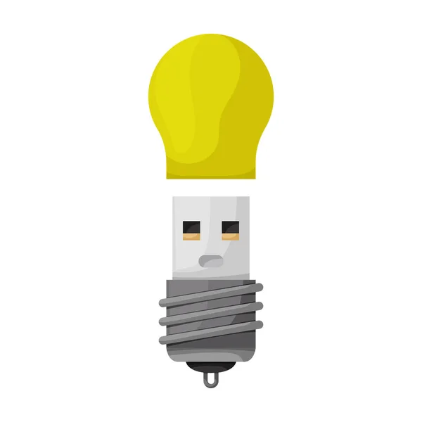 Usb vector icon.Cartoon icono del vector aislado en el fondo blanco usb . — Vector de stock