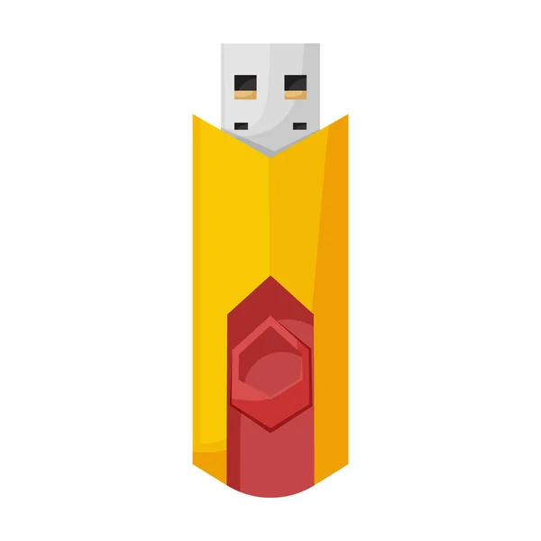 Usb vektor ikon.Rajzfilm vektor ikon elszigetelt fehér háttér usb. — Stock Vector