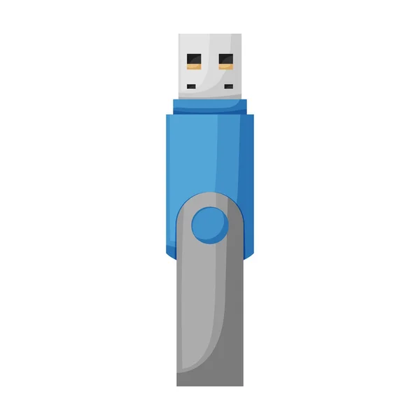 Usb vector icon.Cartoon vector icon isolated on white background usb. — Stock Vector