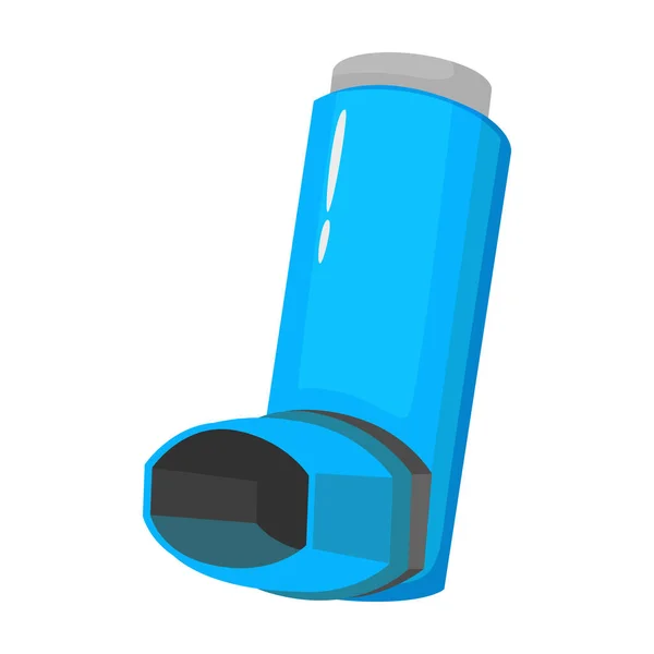 Icono del vector del inhalador. Icono del vector de la historieta aislado en el inhalador del fondo blanco. — Vector de stock