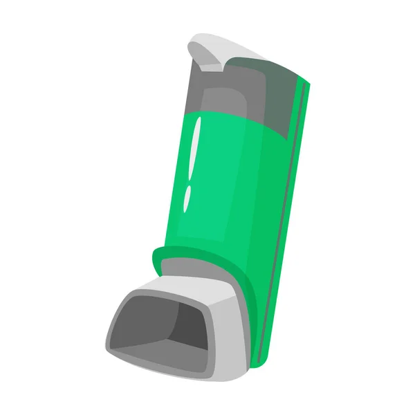 Inhaler vector icon.Cartoon vector icon 은 흰색 배경 흡입기에 분리 된다.. — 스톡 벡터