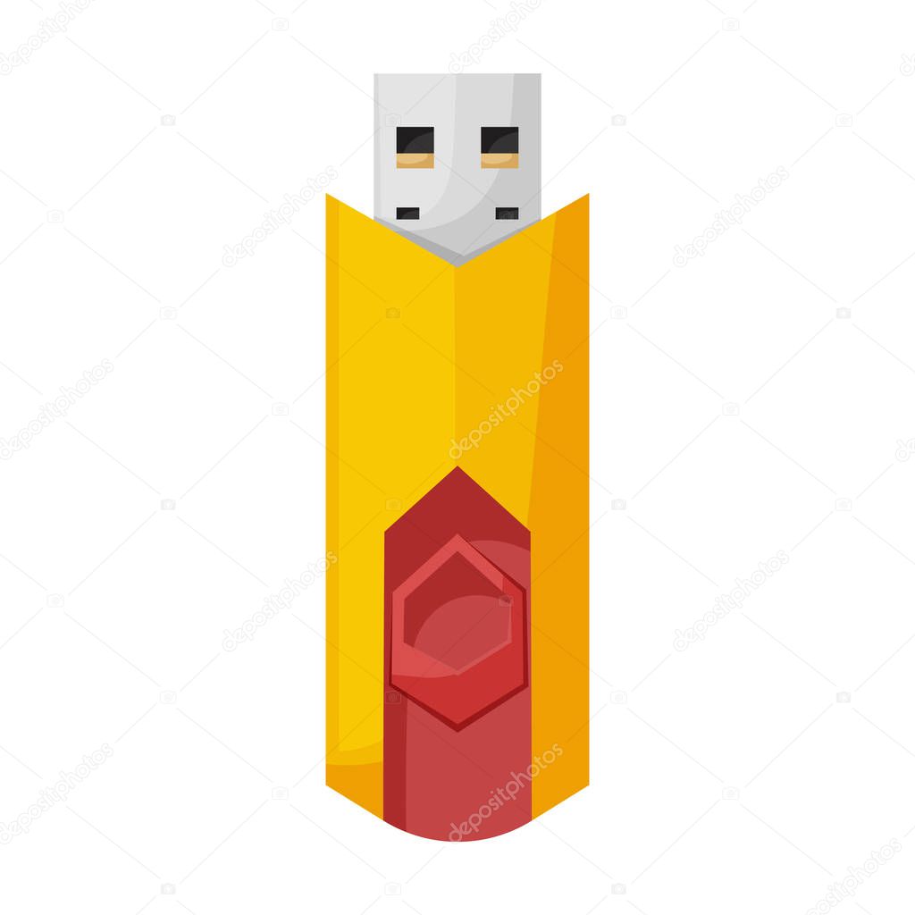 Usb vector icon.Cartoon vector icon isolated on white background usb.