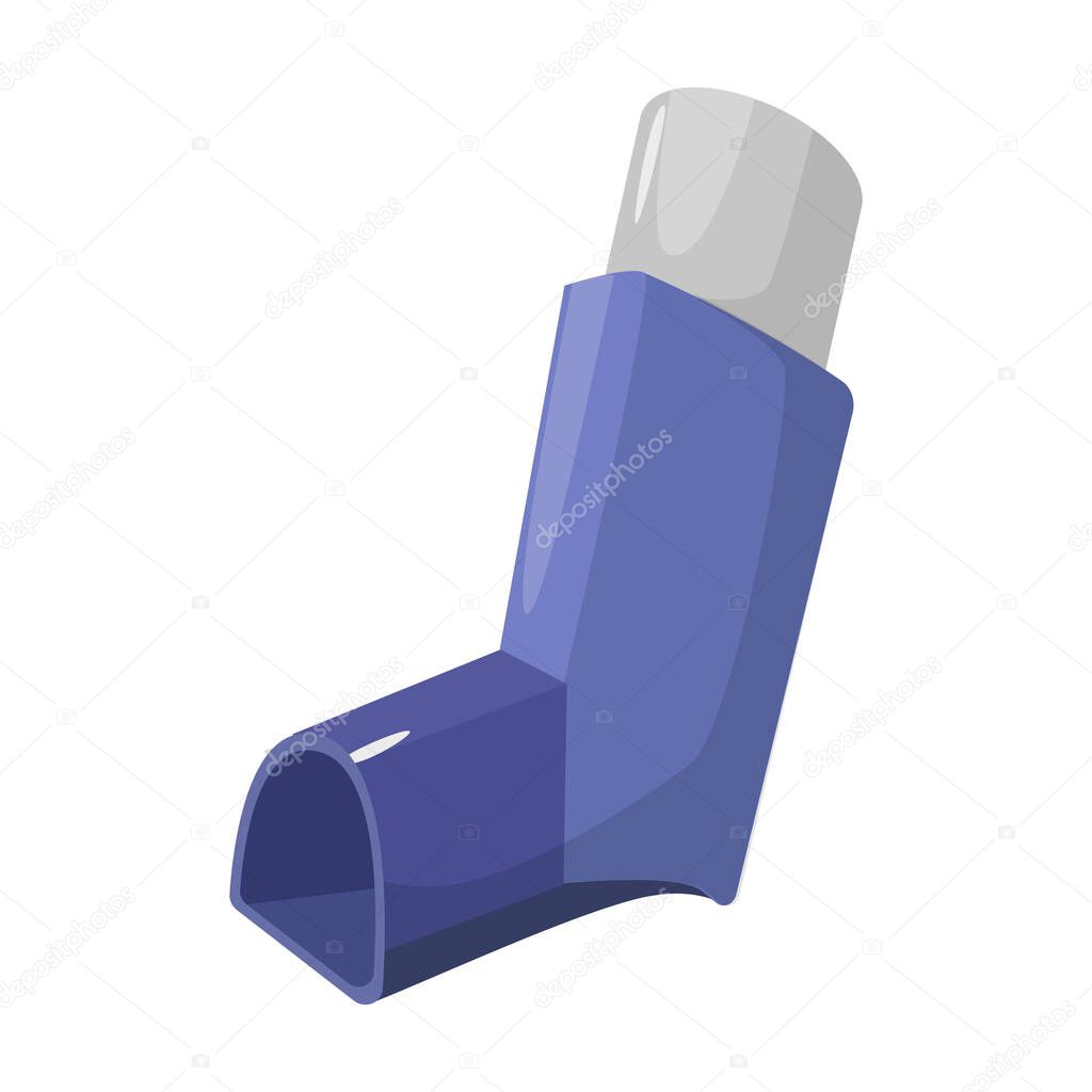 Inhaler vector icon.Cartoon vector icon isolated on white background inhaler.