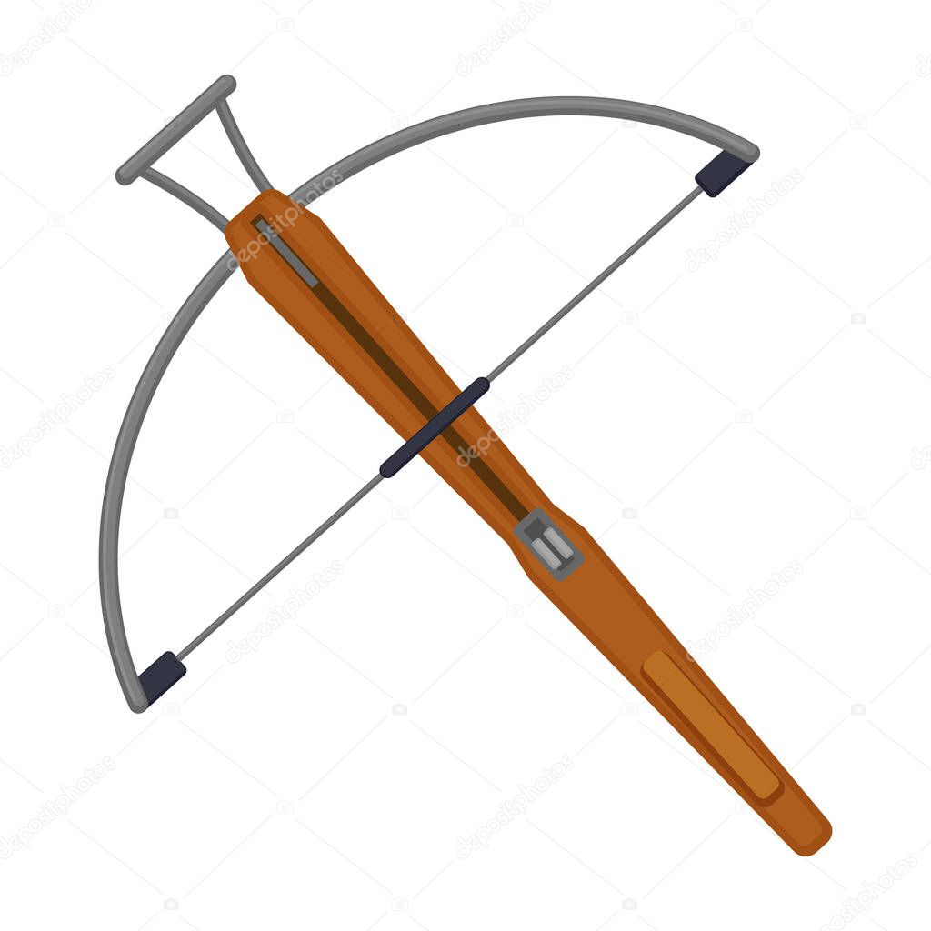 Crossbow vector icon.Cartoon vector icon isolated on white background crossbow.