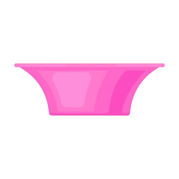 ( 영어 ) Bowl vector icon.Cartoon vector icon isolated on white backbowl. — 스톡 벡터