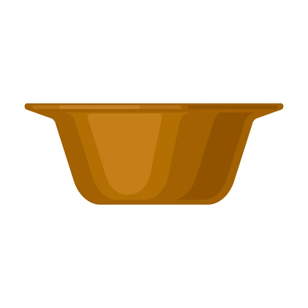 ( 영어 ) Bowl vector icon.Cartoon vector icon isolated on white backbowl. — 스톡 벡터
