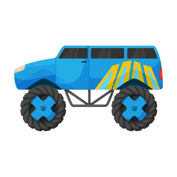 Monster truck vector icon.Cartoon vector icon isolated on white background monster truck. — Stock Vector