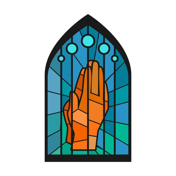 Icono de vector de ventana de la iglesia. Icono de vector de dibujos animados aislado en ventana de iglesia de fondo blanco . — Archivo Imágenes Vectoriales