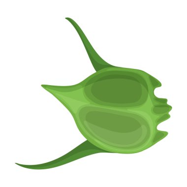 Plankton vektör simgesi. Çizgi film vektör simgesi beyaz arkaplan planktonunda izole edildi.