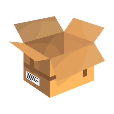 Kutu vektör simgesi. Çizgi film vektör simgesi beyaz arkaplan kutusunda izole edildi.