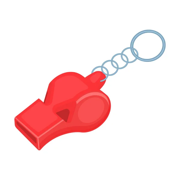 Whistle vector icon.Cartoon vector icon isolated on white background whistle. — Stock Vector