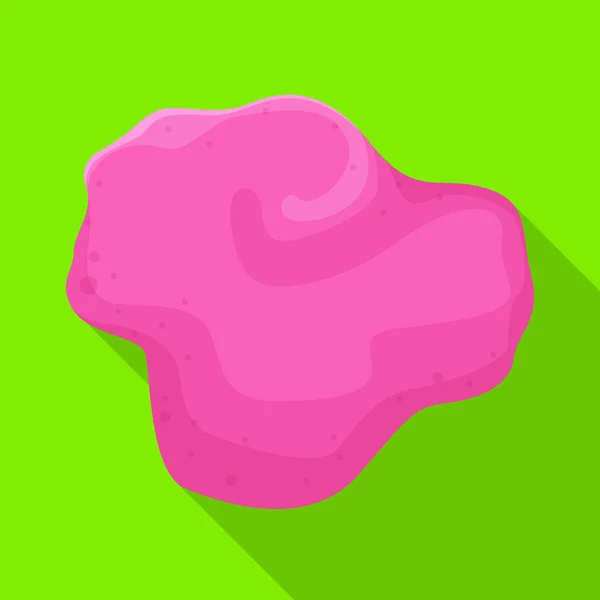 Isolerat föremål för tuggning och stick logotyp. Graphic av tuggummi och jordgubbsvektor ikon för lager. — Stock vektor