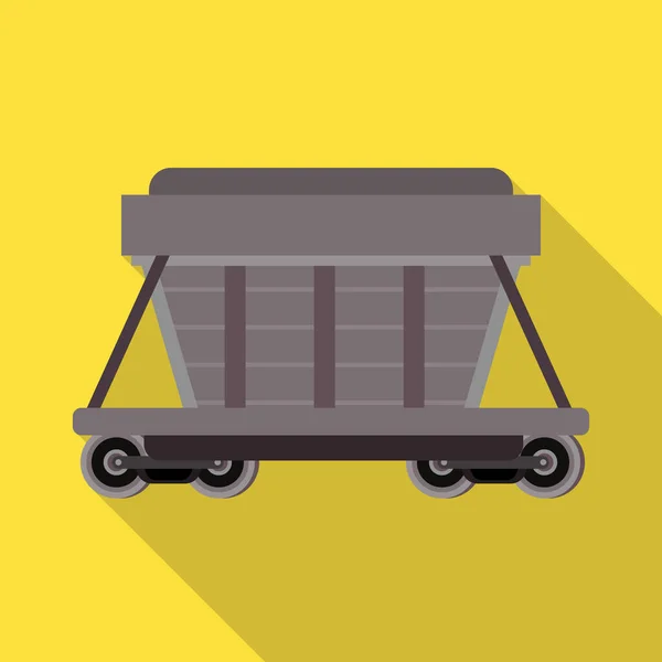 Ilustración vectorial del símbolo de vagón y contenedor. Gráfico de vagón y vagón símbolo de stock para web . — Vector de stock