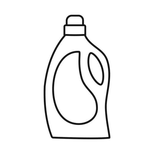 プラスチックとボトルのシンボルのベクトルイラスト。網のためのプラスチック及び液体の株式記号のグラフィック. — ストックベクタ