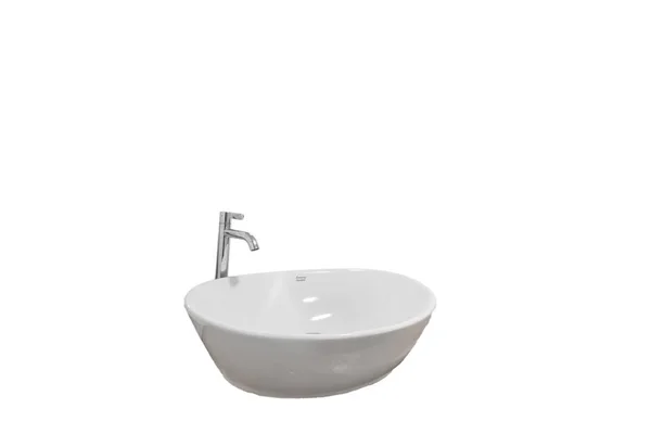 Lavabo Blanco Tipo Círculo Dicut — Foto de Stock