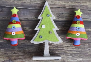 orijinal Noel ağacı ahşap arka plan üzerinde