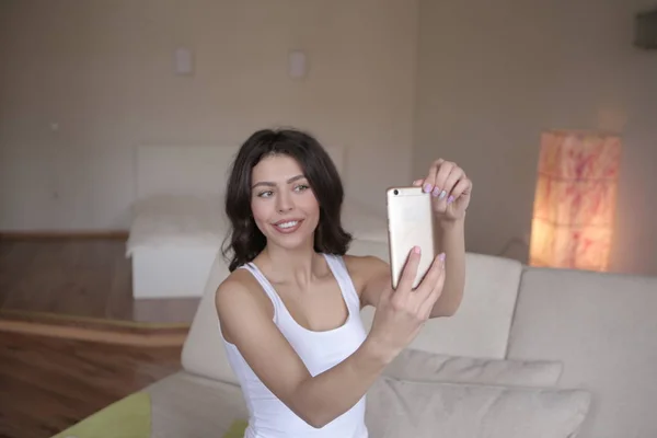 Selfie sulla spiaggia — Foto Stock