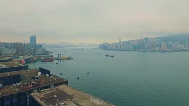 Letecká fotografie. Hong Kong. — Stock video
