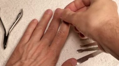 Manikür işlemini Uhd 4k video görüntüleri