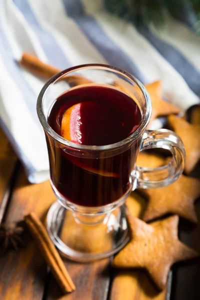 Mulled wine, Christmas treats — Stock Photo, Image