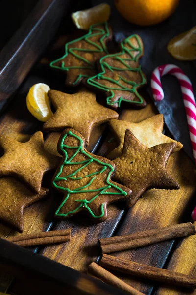 Biscuits et bonbons de Noël — Photo