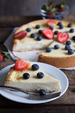 Cheesecake taze çilek ile