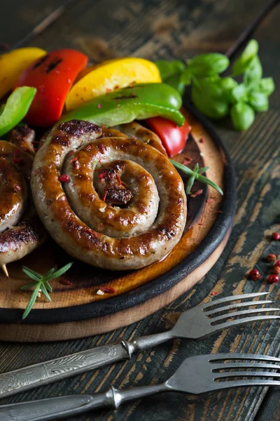 Izgara sosis ve biber