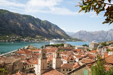 Kotor bir yükseklikten. Karadağ