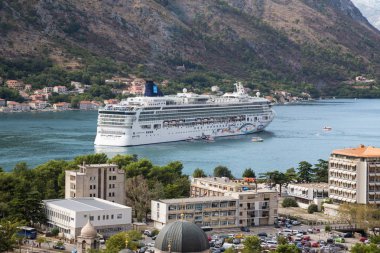 Kotor bir yükseklikten. Karadağ