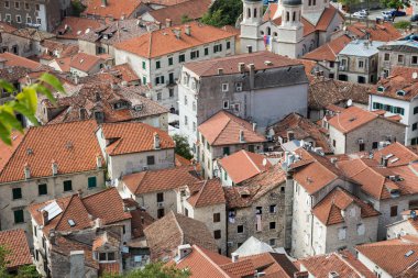 Kotor bir yükseklikten. Karadağ