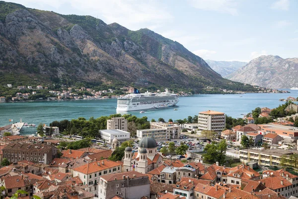 Kotor bir yükseklikten. Karadağ