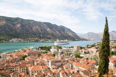 Kotor bir yükseklikten. Karadağ