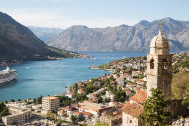 Kotor bir yükseklikten. Karadağ