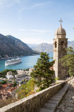 Kotor bir yükseklikten. Karadağ