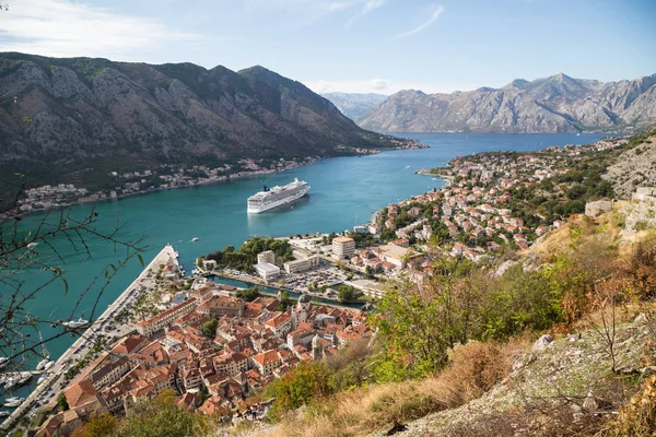 Kotor bir yükseklikten. Karadağ