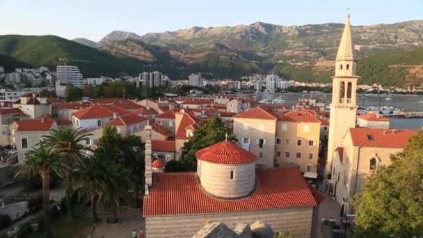 Cidade Velha Budva Montenegro — Vídeo de Stock