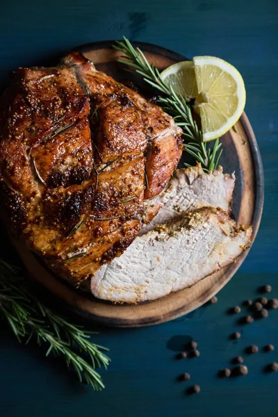 Baked Ham Herbs — Stock Photo, Image
