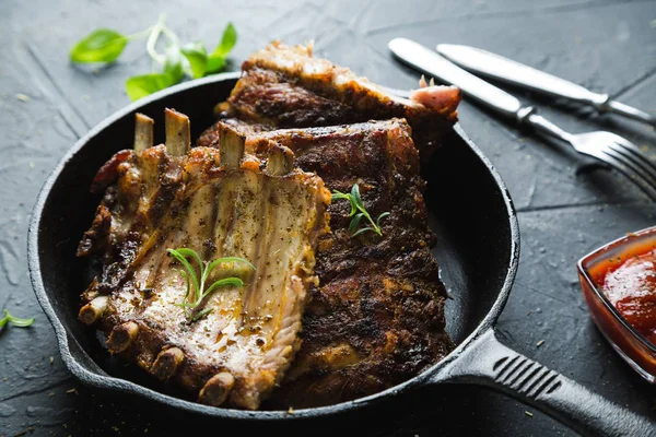 Roasted Pork Ribs Rosemary — 스톡 사진