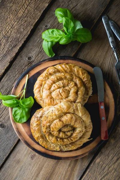 Puff Pastry Pies Meat — Stock Photo, Image